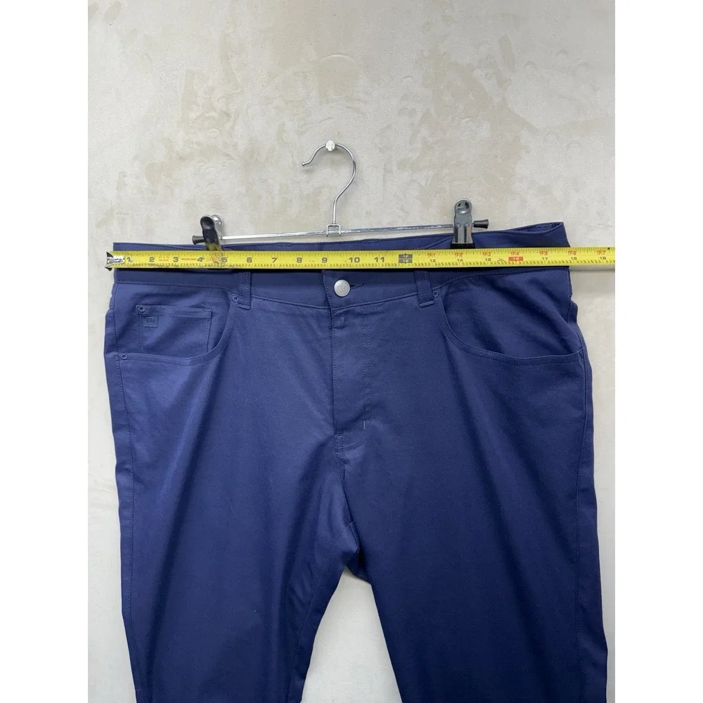 Peter Millar Crown Sport EB66 Performance Golf Pants Mens 35x32 Navy Blue Chino